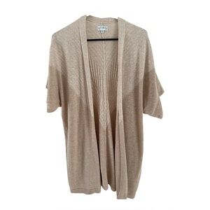Wonderly Open Front Cardigan Sweater Light Brown Tan Women’s Small Cotton NWOT